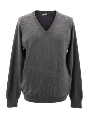 Dior Grey V-neck Jumper