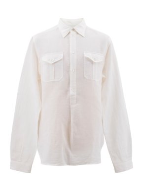 Dolce and Gabbana White Linen Blend Shirt