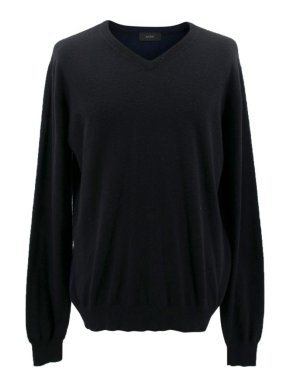 Joseph Jospeh Black and Navy V-neck Jumper