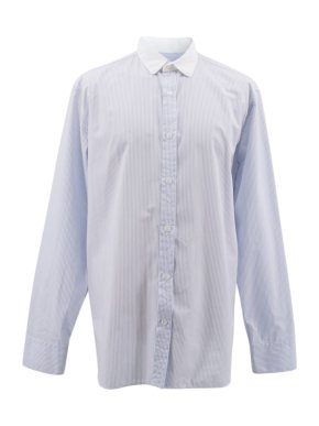 Yves Saint Laurent Blue Striped Cotton Shirt