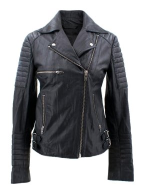 McQ Alexander McQueen Black Leather Biker Jacket