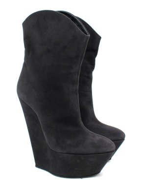 Giuseppe Zanotti Grey Suede Wedge Boots