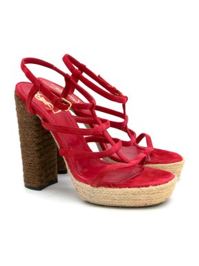 YSL Red Heeled Sandals