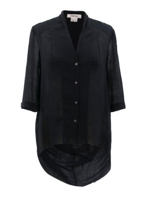 Helmut Lang Black Frayed Shirt