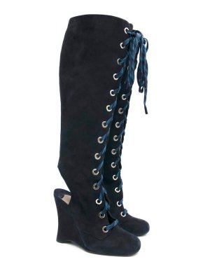 Prada Lace-up wedge boots