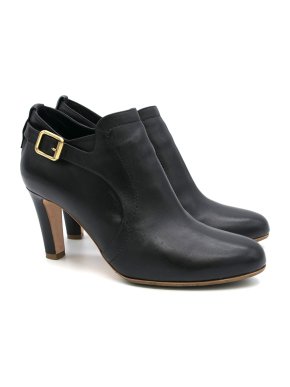 Rupert Sanderson Black Buckle Leather Boots