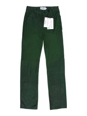 Frame Green Lambs Leather Pants