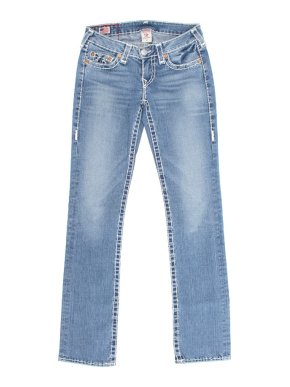 True Religion Light Wash Straight Leg Jeans
