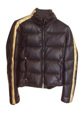 Ralph Lauren RLX Black Leather Puffa Jacket