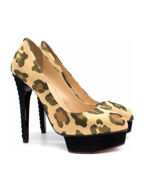 Charlotte Olympia Leopard Print Stiletto Pumps