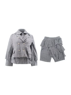 Comme des Garcons Check Jacket and Short Set