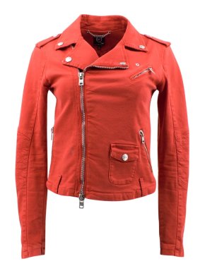 Alexander Mcq Red Biker Jacket
