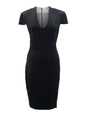 Alexander Mcqueen Black Midi Dress
