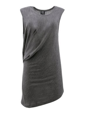 McQ Alexander McQueen Grey Jersey Asymmetric Dress