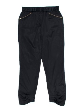 Diane Von Furstenberg Black Satin Trousers