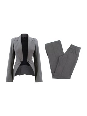 Alexander McQueen Bird's Eye Pattern Suit