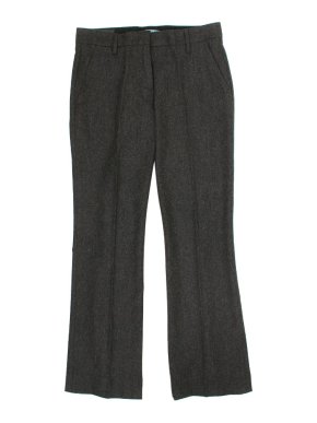 Prada Grey Tweed Straight Trousers