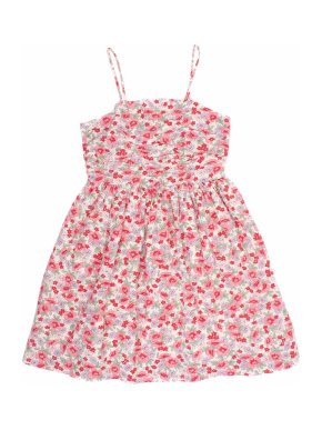 Ralph Lauren Polo Girls Floral Linen & Cotton Dress