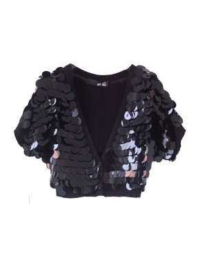 Love Moschino Black Sequin Bolero
