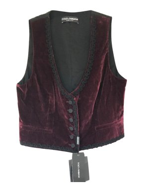 Dolce & Gabbana Embroidered Velvet Gilet/Waistcoat