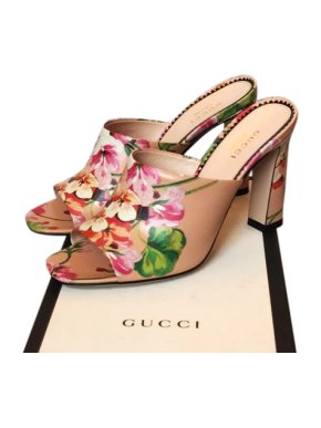 Gucci Marine Floral-Print Slide Sandal