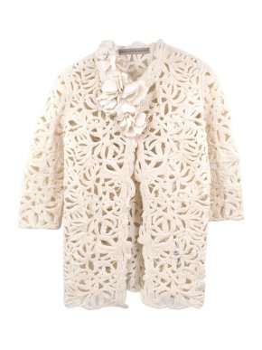 Ermanno Scervino Cream Embroidered Jacket
