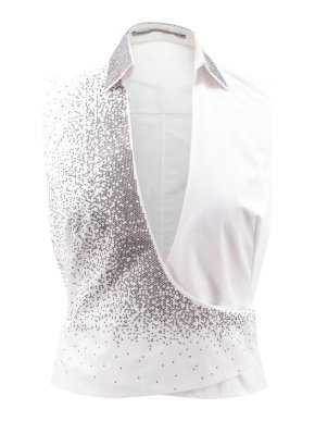 Ermanno Scervino Sleeveless Wrap Shirt with Crystals
