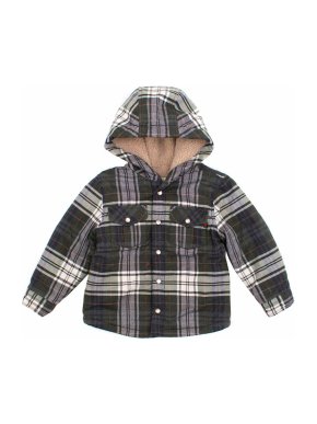 Gucci Kids Green Checked Coat