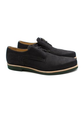 T & F Slack Shoemakers London Handmade Black Suede Brogues