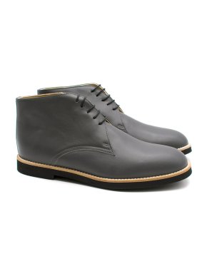 T & F Slack Shoemakers London Grey Handmade Ankle Desert Boots