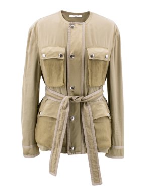 Givenchy Silk Crepe de Chine, Satin and Chiffon Jacket