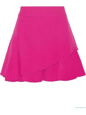 Victoria Beckham Fuchsia Layered Ruffle Mini Skirt
