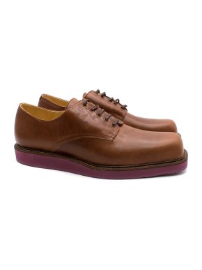 T & F Slack Handmade Shoemakers Brown Handmade  Square Toe Brogues
