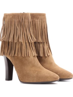 Saint Laurent Lily fringe ankle boot