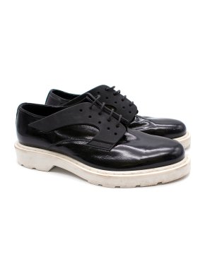 Alexander McQueen Black Patent Leather Derbys