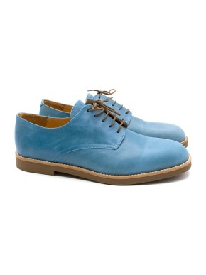 T&F Slack Shoemakers London Blue Leather Brogues