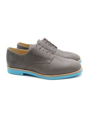 T&F Slack Shoemakers London Grey Savi Derby Shoes
