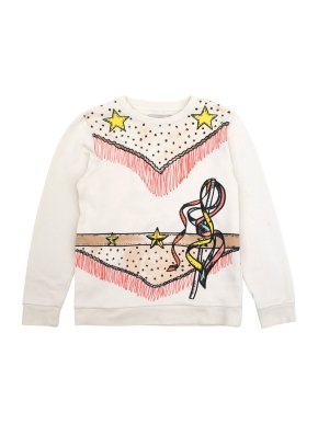 Stella McCartney Girls White Bold Printed Jumper