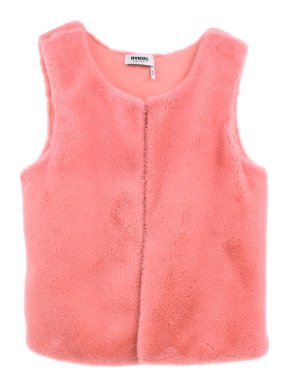 Rykiel Girls Pink Faux Fur Gilet