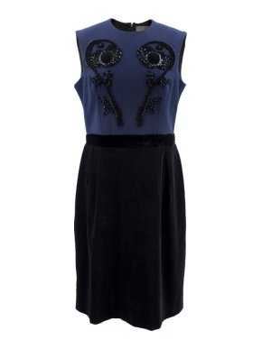 Lanvin Navy Dress with Embellishments