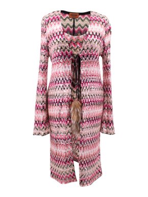 Missoni pink patterned/ sequin embellished top and cardigan set