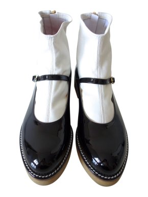 Chanel Leather Sock Mary Janes