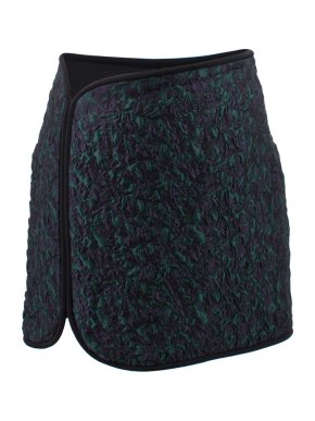 Phillip Lim Green and Navy Textured Skirt 1