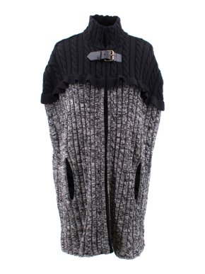 Philosophy Di Lorenzo Serafini Wool Cable Knit Cape
