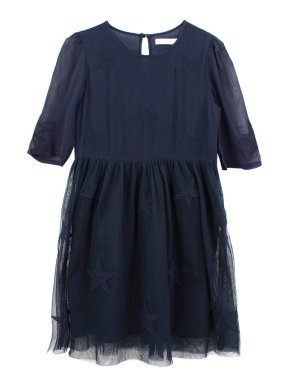 Stella McCartney navy star print tulle dress