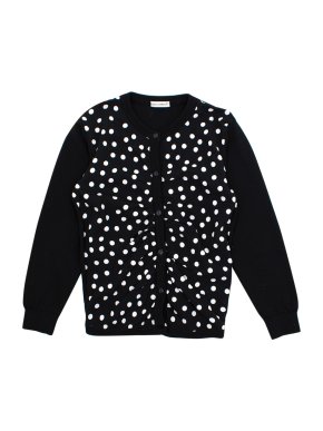 Dolce and Gabbana black and white polka dot cardigan