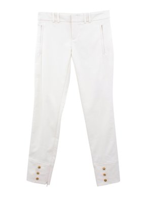 Gucci white cotton blend trousers