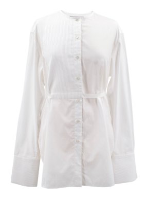 Palmer Harding white oversized cotton blend shirt