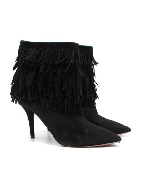 Aquazzura 'Sasha' suede fringed ankle boots