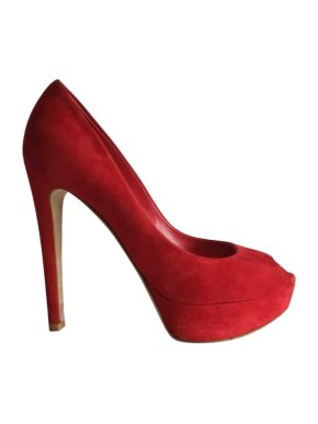 Christian Dior Red Peep toe pumps